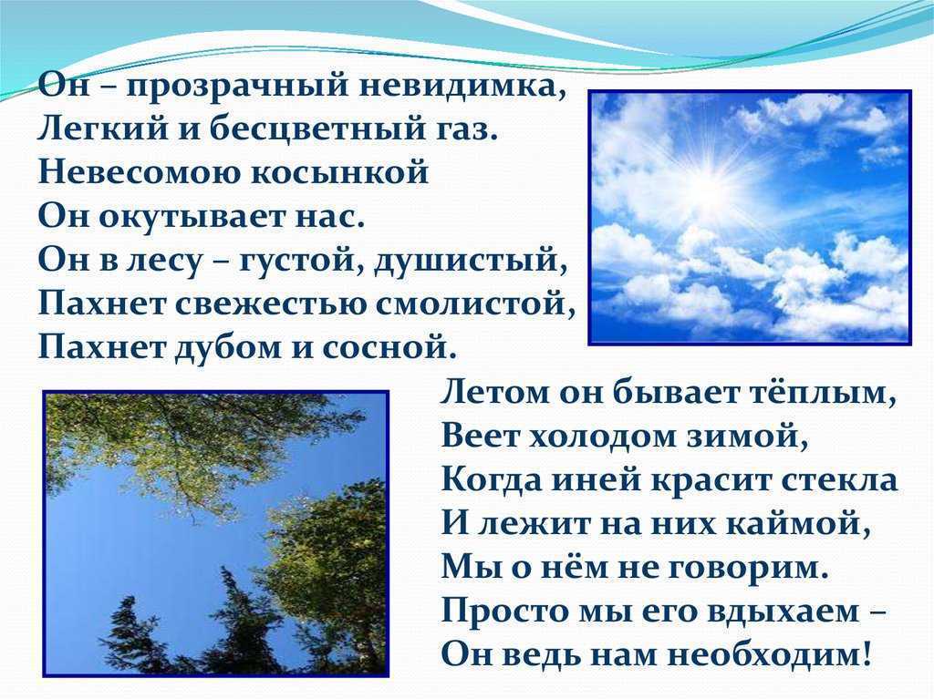 Воздух - доклад сообщение 2, 3 класс