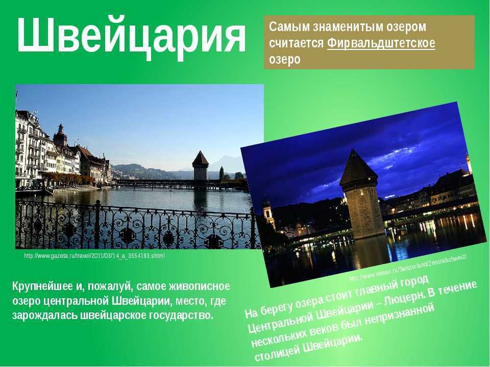 Проект по теме швейцария