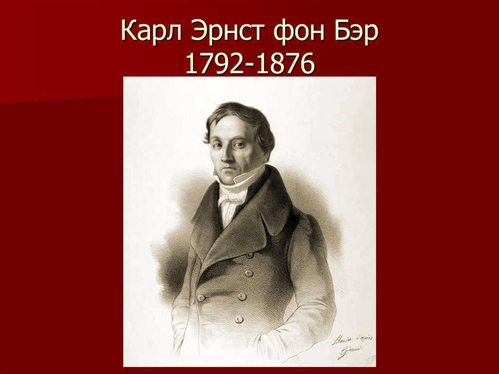 Бэр это. Бэр Карл (1792-1876). Карл Эрнст фон Бэр 1792 1876. Карл Максимович Бэр портрет. К.М.Бэр (1792-1876).