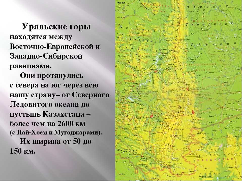 Доклад-сообщение на тему уральские горы 4 класс