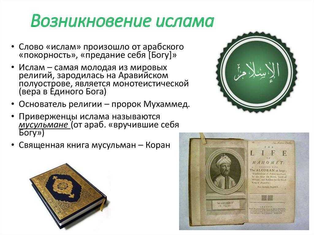 Время возникновения ислама