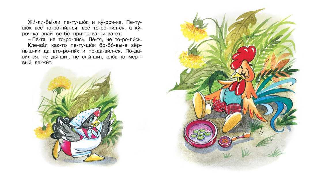 Русская народная сказка «петушок и бобовое зернышко»