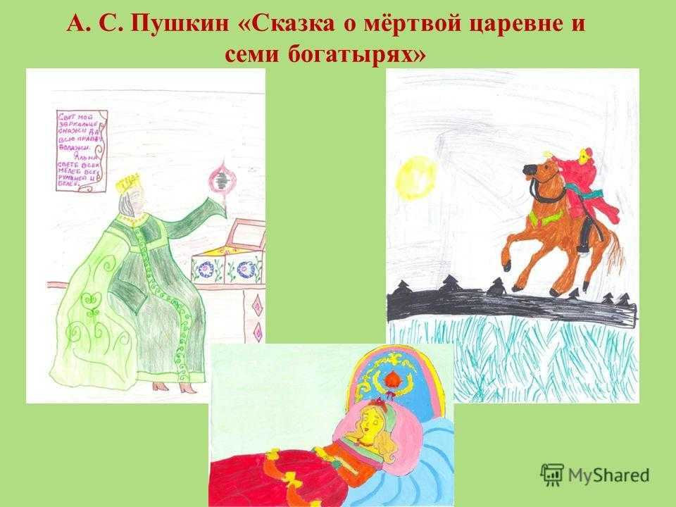 Рисунок сказка о спящей царевне и о семи богатырях