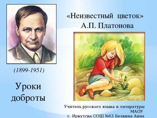 «неизвестный цветок» краткое содержание для читательского дневника по рассказу платонова (6 класс) – отзыв, главная мысль, сюжет