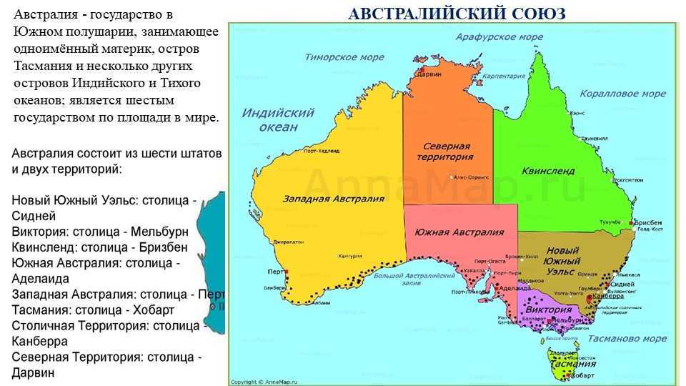 Австралийский союз описание страны по плану 7 класс