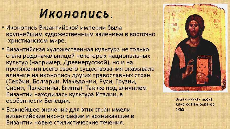 Живопись византии презентация