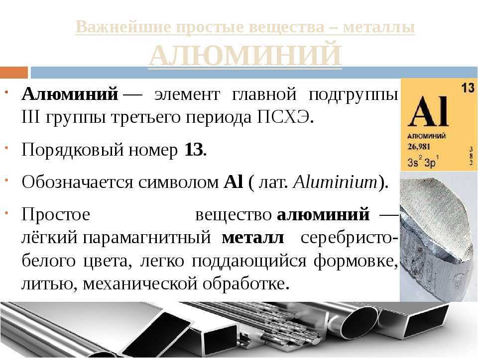 Дать характеристику по плану химическому элементу алюминий