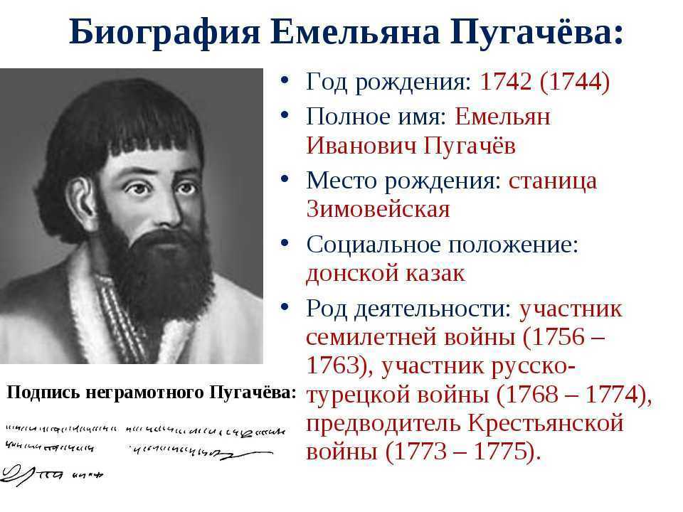 Пугачев с исторической точки зрения. Личность Емельяна Пугачева в истории 8 класс.