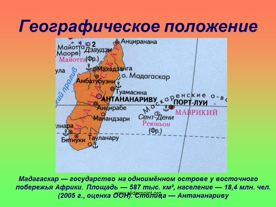 Мадагаскар презентация по географии