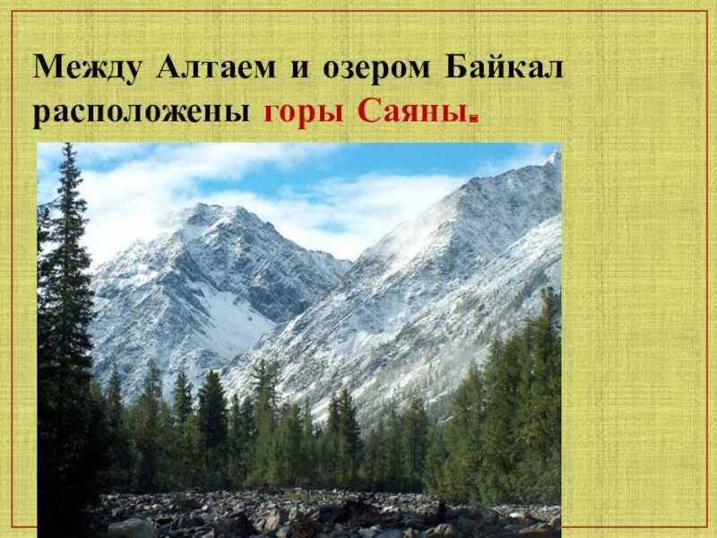 Саяны сообщение 4 класс окружающий мир