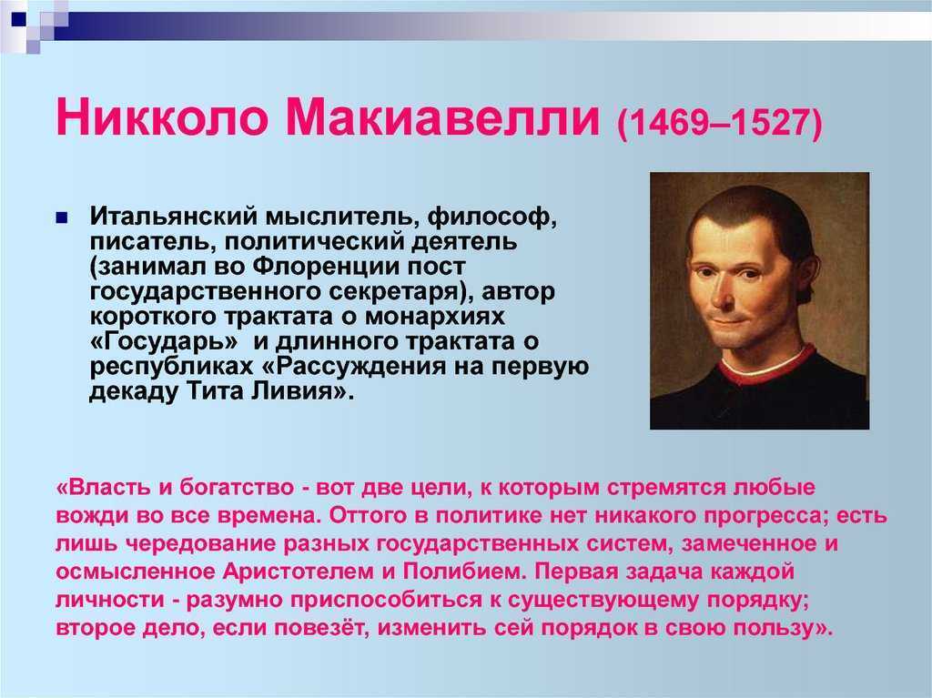 Никколо макиавелли — циклопедия