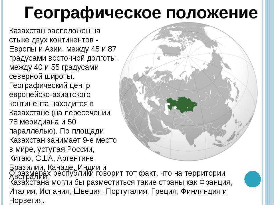 План описание казахстана