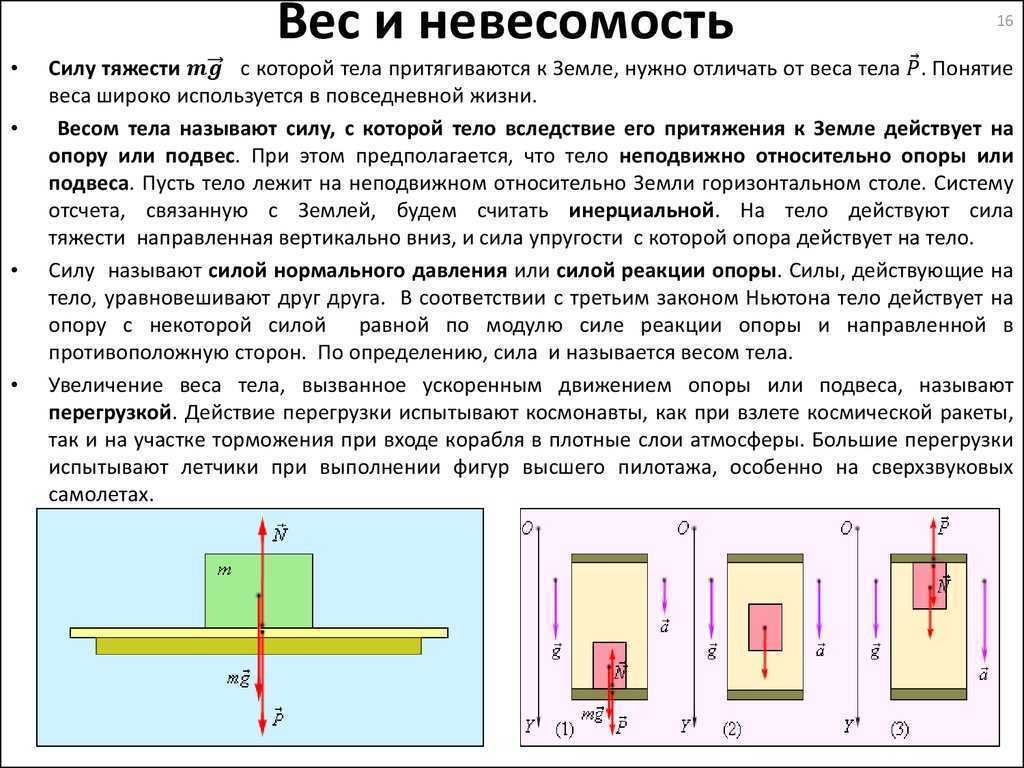 Вектор силы тяжести