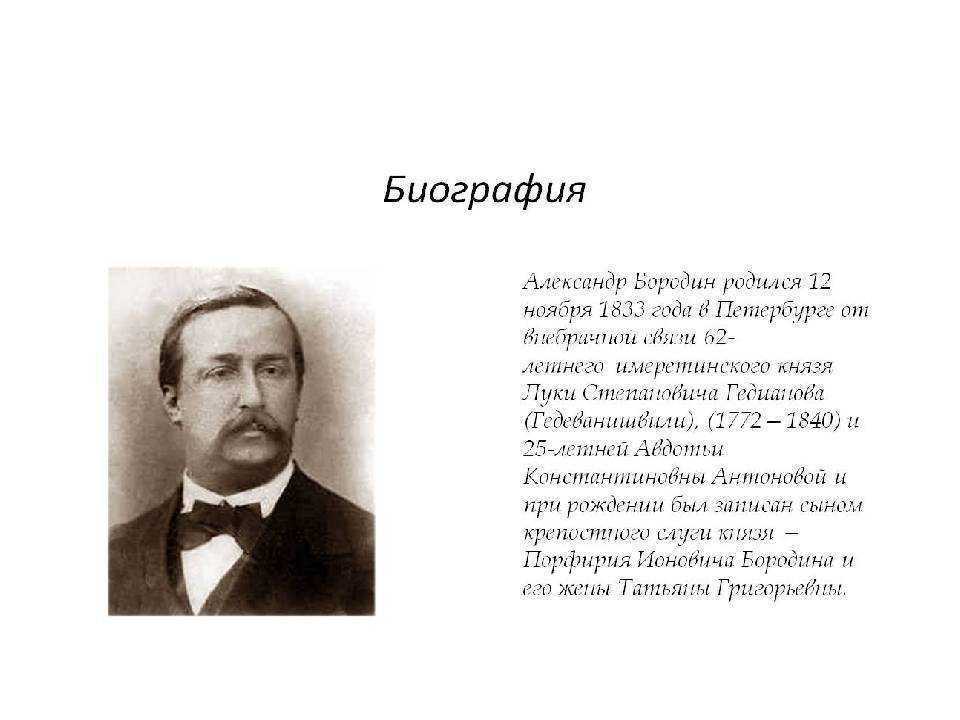 Сообщение-доклад про александра бородина