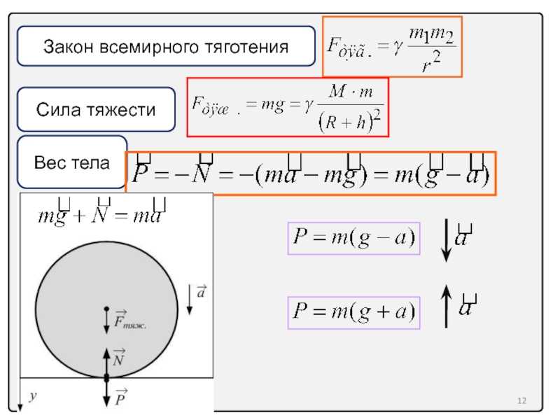 Доклад о силе тяжести, весе тела и невесомости