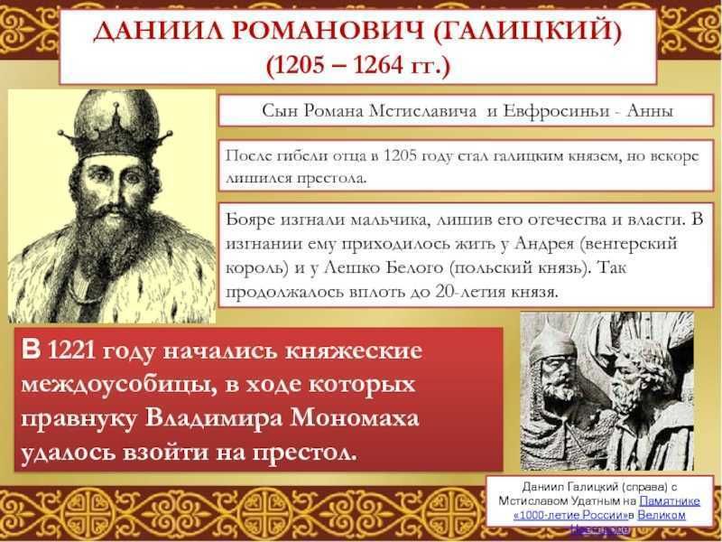 Биография даниила романовича галицкого