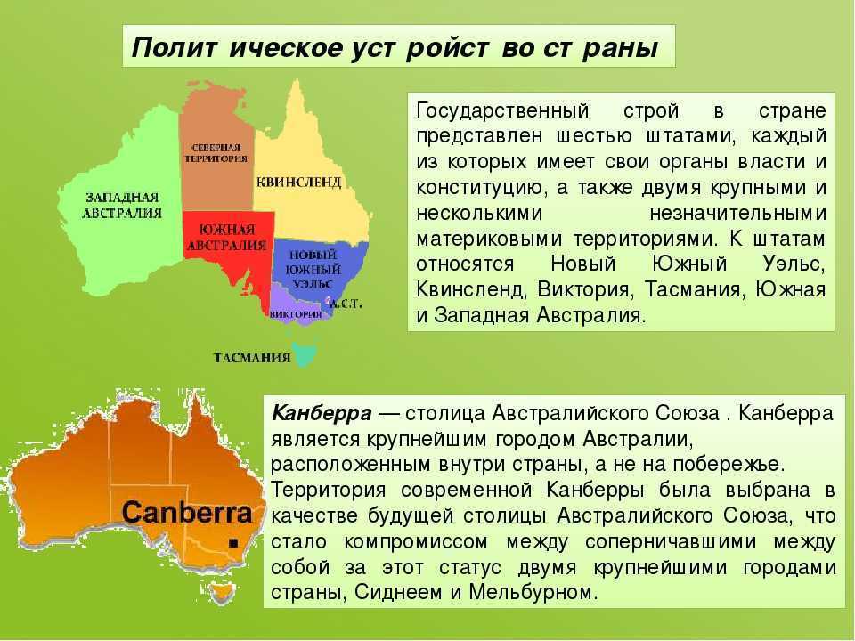 Описание географического положения австралии по плану 7 класс