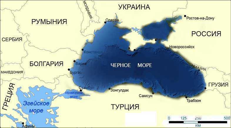 Карта украины с морями и городами