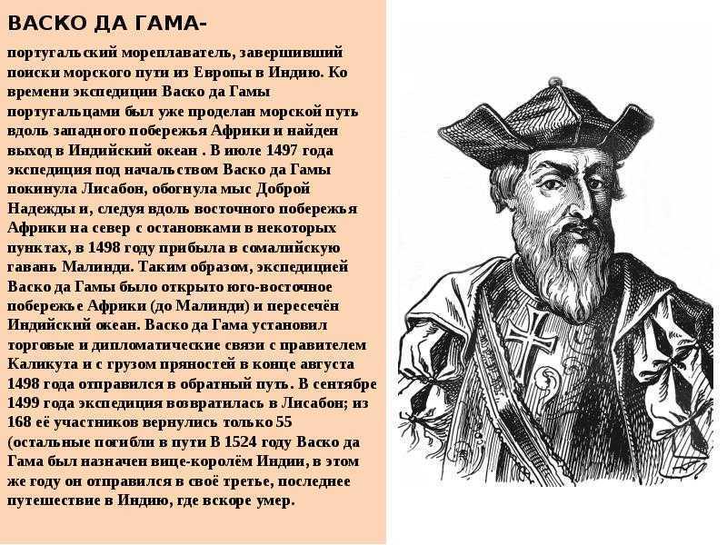 Васко да гама: открытия, краткая биография, фото, годы жизни, образование, семья, путешествия в индию, интересные факты