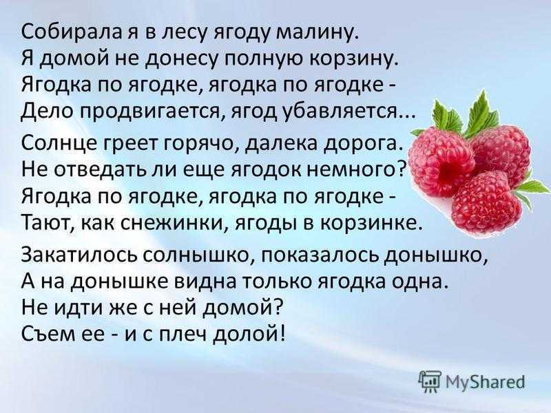 Бабушка с малиной презентация