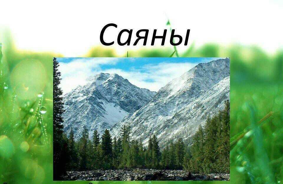 Проект горы саяны