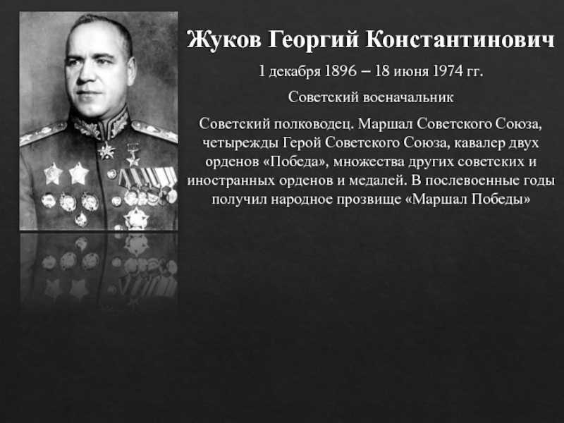 Жуков георгий константинович биография фото